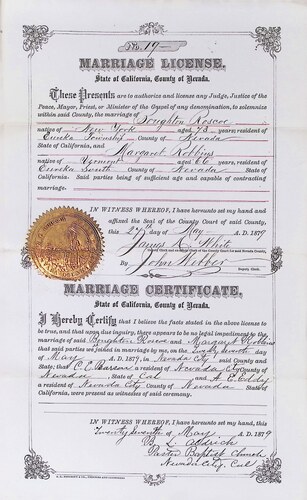 Click to see DR 6 R-66 of Marriage Certificates (DR 6 R)