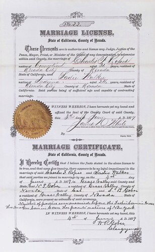 Click to see DR 6 R-67 of Marriage Certificates (DR 6 R)
