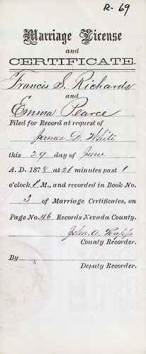 Click to see DR 6 R-69 of Marriage Certificates (DR 6 R)
