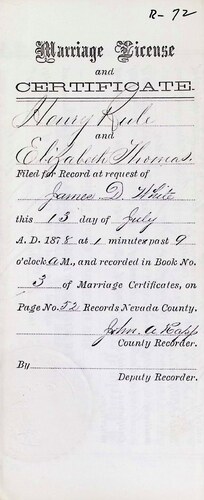 Click to see DR 6 R-72 of Marriage Certificates (DR 6 R)