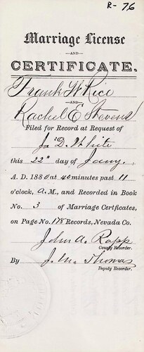 Click to see DR 6 R-76 of Marriage Certificates (DR 6 R)