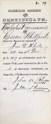 Click to see DR 6 R-79 of Marriage Certificates (DR 6 R)