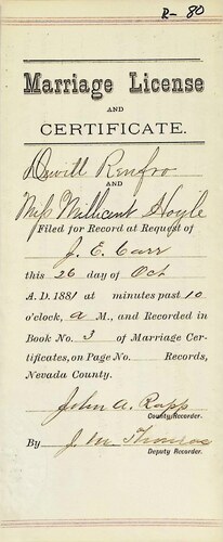 Click to see DR 6 R-80 of Marriage Certificates (DR 6 R)