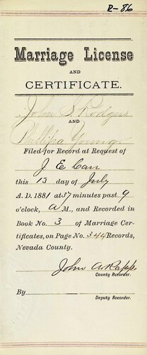 Click to see DR 6 R-86 of Marriage Certificates (DR 6 R)