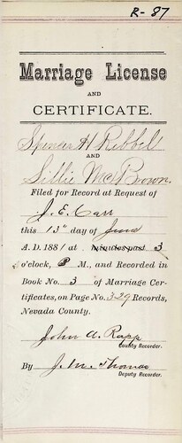 Click to see DR 6 R-87 of Marriage Certificates (DR 6 R)