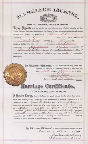 Click to see DR 6 R-87 of Marriage Certificates (DR 6 R)