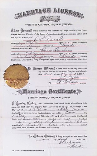 Click to see DR 6 R-89 of Marriage Certificates (DR 6 R)