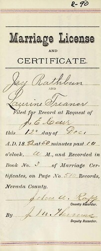 Click to see DR 6 R-90 of Marriage Certificates (DR 6 R)