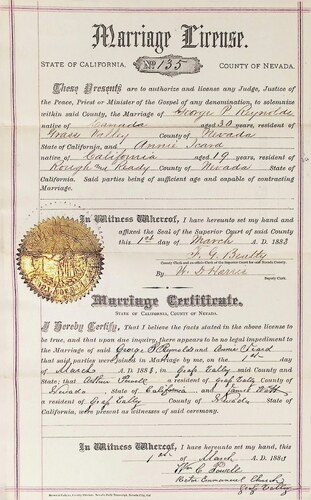 Click to see DR 6 R-93 of Marriage Certificates (DR 6 R)