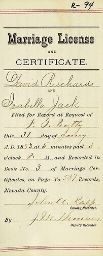 Click to see DR 6 R-94 of Marriage Certificates (DR 6 R)
