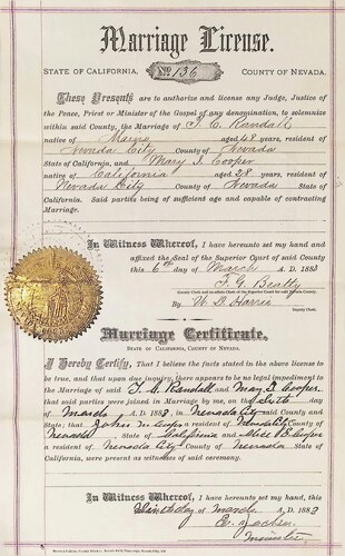 Click to see DR 6 R-95 of Marriage Certificates (DR 6 R)