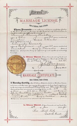 Click to see DR 6 R-96 of Marriage Certificates (DR 6 R)