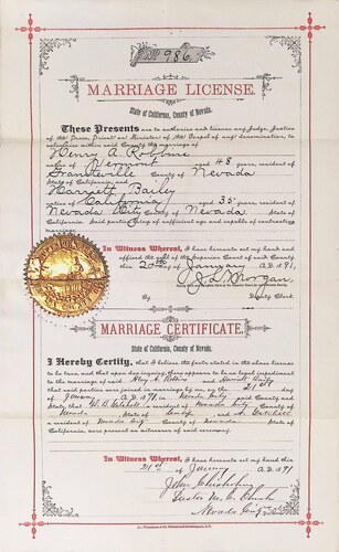 Click to see DR 6 R-101 of Marriage Certificates (DR 6 R)