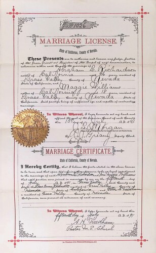 Click to see DR 6 R-104 of Marriage Certificates (DR 6 R)
