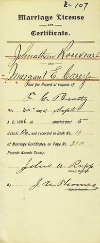 Click to see DR 6 R-107 of Marriage Certificates (DR 6 R)