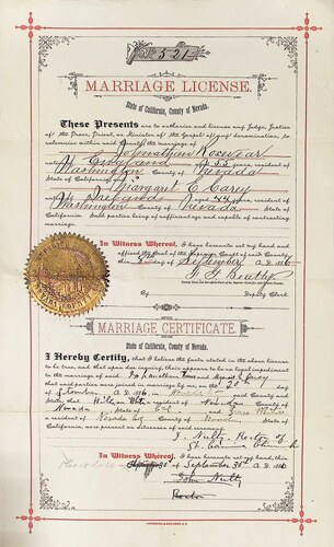 Click to see DR 6 R-107 of Marriage Certificates (DR 6 R)