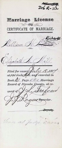 Click to see DR 6 R-112 of Marriage Certificates (DR 6 R)