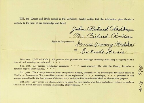 Click to see DR 6 R-114 of Marriage Certificates (DR 6 R)