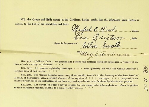 Click to see DR 6 R-115 of Marriage Certificates (DR 6 R)