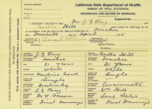 Click to see DR 6 R-117 of Marriage Certificates (DR 6 R)