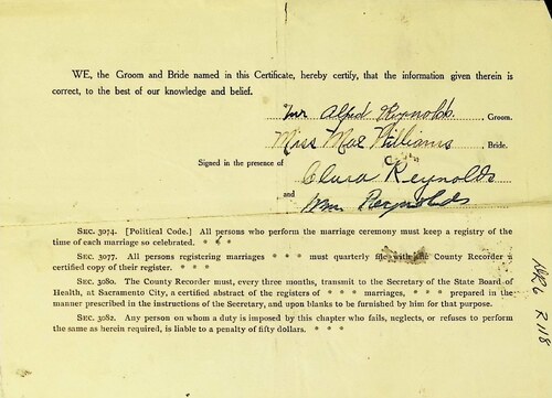 Click to see DR 6 R-118 of Marriage Certificates (DR 6 R)