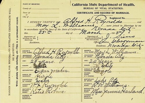 Click to see DR 6 R-118 of Marriage Certificates (DR 6 R)