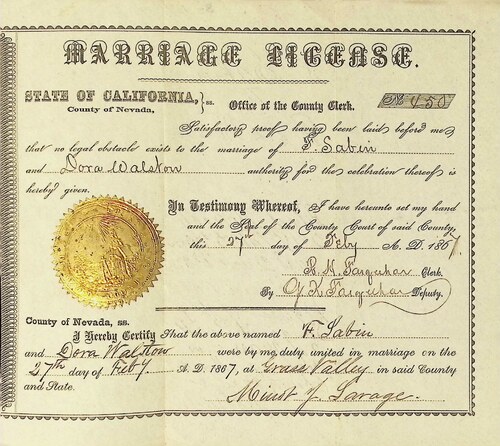 Click to see DR 6 S-1 of Marriage Certificates (DR 6 S)