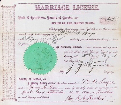 Click to see DR 6 S-6 of Marriage Certificates (DR 6 S)
