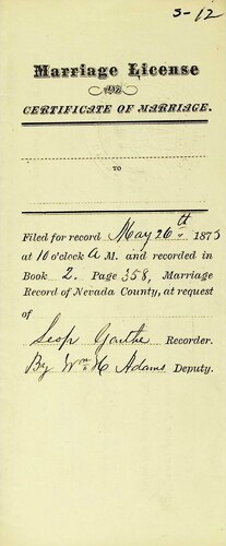 Click to see DR 6 S-11 of Marriage Certificates (DR 6 S)