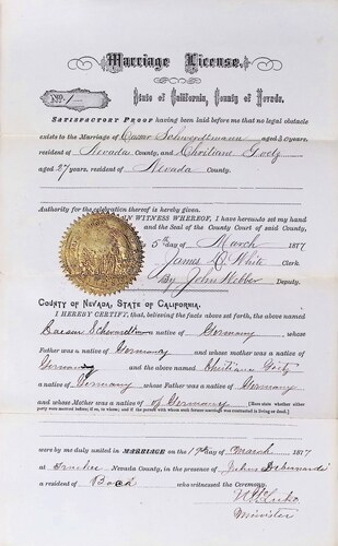 Click to see DR 6 S-13 of Marriage Certificates (DR 6 S)