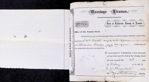 Click to see DR 6 S-16 of Marriage Certificates (DR 6 S)