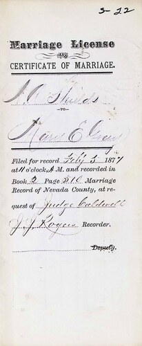 Click to see DR 6 S-22 of Marriage Certificates (DR 6 S)