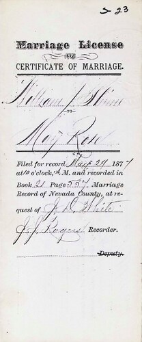 Click to see DR 6 S-23 of Marriage Certificates (DR 6 S)