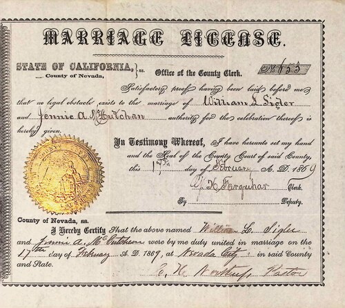 Click to see DR 6 S-27 of Marriage Certificates (DR 6 S)