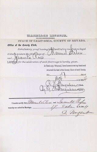 Click to see DR 6 S-29 of Marriage Certificates (DR 6 S)
