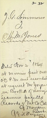 Click to see DR 6 S-32 of Marriage Certificates (DR 6 S)