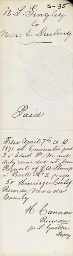 Click to see DR 6 S-35 of Marriage Certificates (DR 6 S)