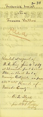 Click to see DR 6 S-38 of Marriage Certificates (DR 6 S)