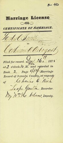 Click to see DR 6 S-40 of Marriage Certificates (DR 6 S)
