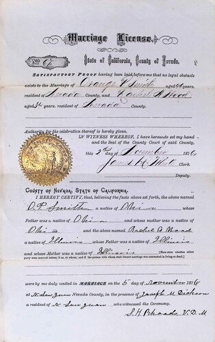 Click to see DR 6 S-42 of Marriage Certificates (DR 6 S)