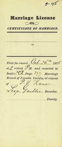 Click to see DR 6 S-45 of Marriage Certificates (DR 6 S)
