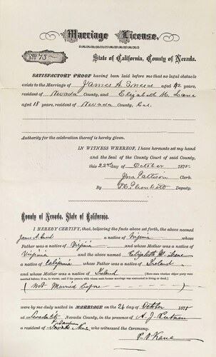 Click to see DR 6 S-45 of Marriage Certificates (DR 6 S)