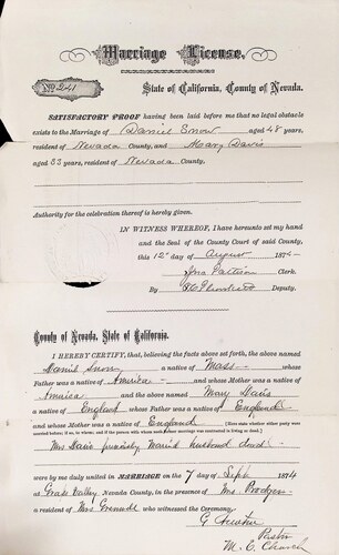 Click to see DR 6 S-47 of Marriage Certificates (DR 6 S)