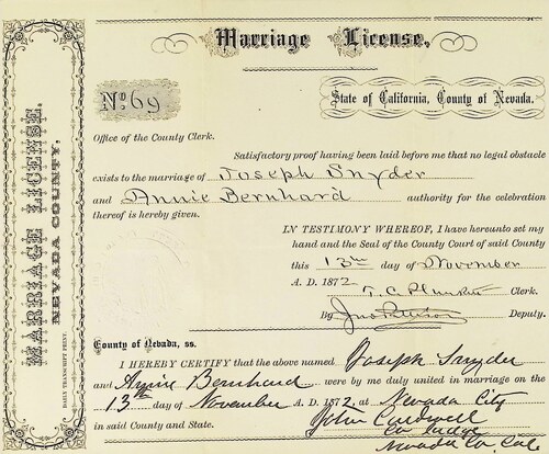 Click to see DR 6 S-49 of Marriage Certificates (DR 6 S)
