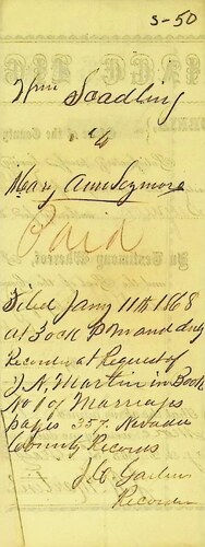 Click to see DR 6 S-50 of Marriage Certificates (DR 6 S)