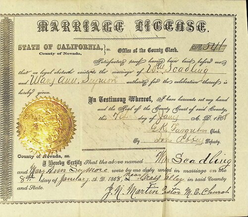 Click to see DR 6 S-50 of Marriage Certificates (DR 6 S)