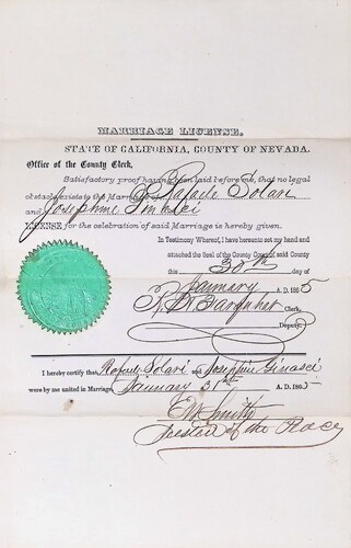 Click to see DR 6 S-51 of Marriage Certificates (DR 6 S)