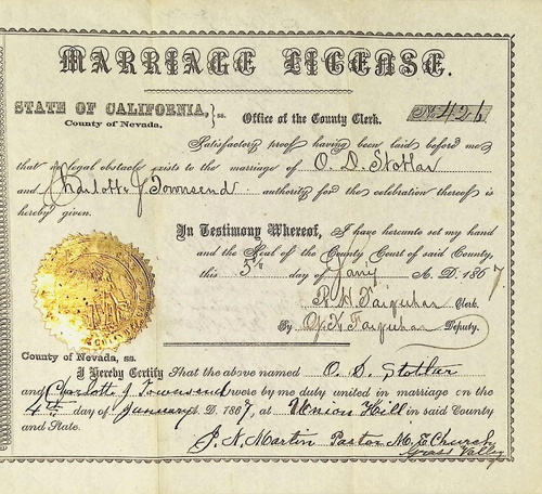 Click to see DR 6 S-52 of Marriage Certificates (DR 6 S)