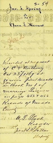 Click to see DR 6 S-54 of Marriage Certificates (DR 6 S)