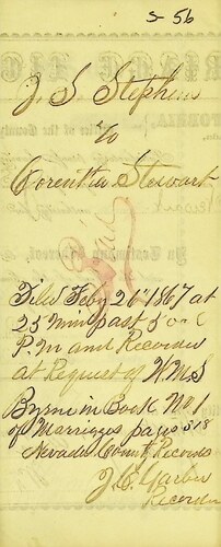 Click to see DR 6 S-56 of Marriage Certificates (DR 6 S)